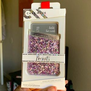 Smartphone Stick-On Card Holder | PINK